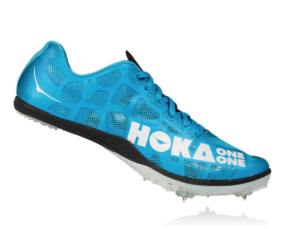 Hoka Australia One One Rocket X - Mens Spikes Blue/White - HIUKG-4187